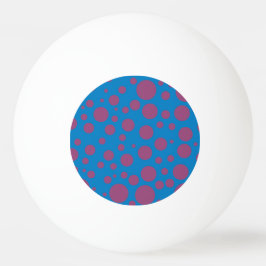 紫の情熱感じの青い月の芸術めまいドット 卓球ボール