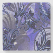 紫の情熱 ストーンコースター (正面)