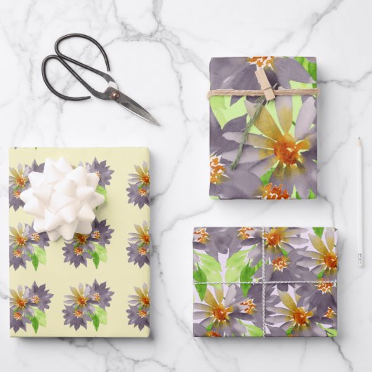 紫の情熱 ラッピングペーパーシート (正面)