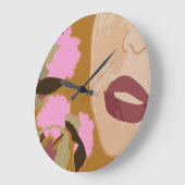 紫の情熱 ラージ壁時計 (傾斜)