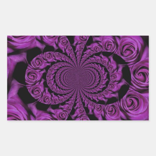 紫の情熱:ロマ王室のンスバラ 長方形シール (正面)