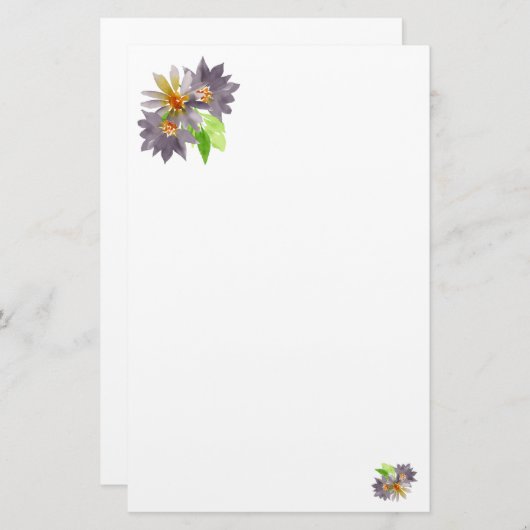 紫の情熱 便箋 (正面/裏面)