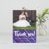 紫の情熱 | Violet Lavender Plumブラシストローク サンキューカード (スタンド正面)