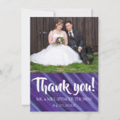 紫の情熱 | Violet Lavender Plumブラシストローク サンキューカード (正面)