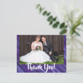 紫の情熱 | Violet Lavender Plumブラシストローク ポストカード (スタンド正面)