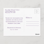 紫の情熱 | Violet Lavender Plumブラシストローク ポストカード (裏面)