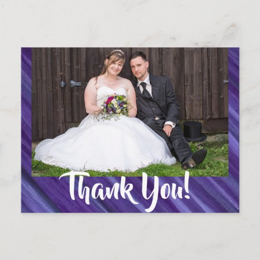 紫の情熱 | Violet Lavender Plumブラシストローク ポストカード (正面)