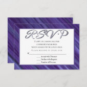 紫の情熱 | Violet Lavender Plumブラシストローク 出欠カード (正面/裏面)