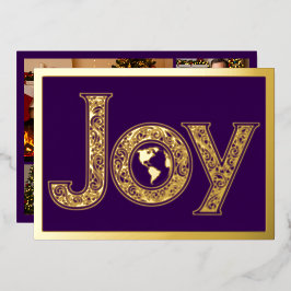 紫の惑星の地球と巨大な喜び，金ゴールド 箔シーズンカード