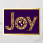 紫の惑星の地球と巨大な喜び，金ゴールド 箔シーズンカード (正面)