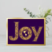 紫の惑星の地球と巨大な喜び，金ゴールド 箔シーズンカード (立ち正面)