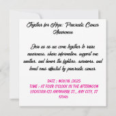 紫の愛のリボン 招待状 (裏面)