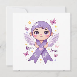 紫の愛のリボン 招待状