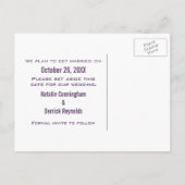 紫の愛の迷路の日付のはがきを保存 案内ポストカード (裏面)