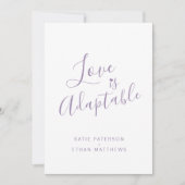 紫の愛は順応性の変化をストリーミング結婚する 案内状 (正面)