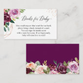 紫の愛フローラが赤ちゃんのシャワーを本に エンクロージャーカード (正面/裏面)