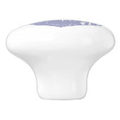 紫の愛素朴ハートのドアまたは引き出しプルノブ セラミックノブ (側面)