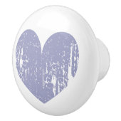 紫の愛素朴ハートのドアまたは引き出しプルノブ セラミックノブ (右)