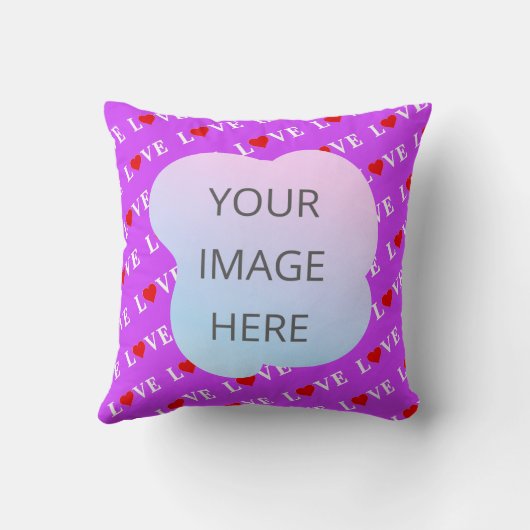 紫の愛 クッション (裏面)