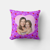 紫の愛 クッション (正面)