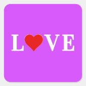 紫の愛 スクエアシール (正面)