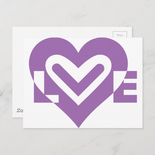 紫の愛 ポストカード (正面/裏面)