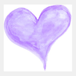 紫の手の絵を描水の色ハート