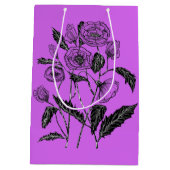 紫の抱き枕とポピー – あなたの色 ミディアムペーパーバッグ (裏面)