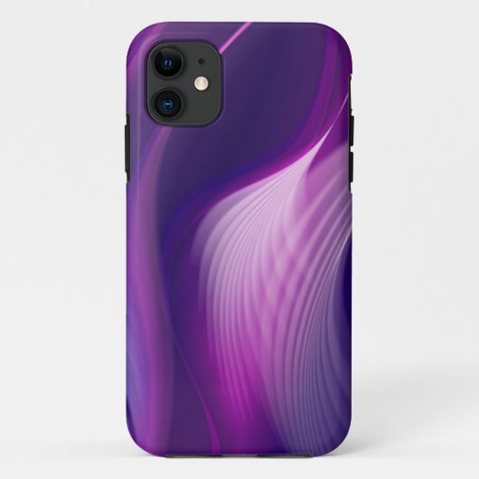 紫の抽象デザインiPhoneケース Case-Mate iPhoneケース (裏面)