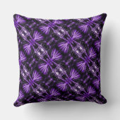 紫の抽象芸術ひげストライプひげ型枕 クッション (裏面)