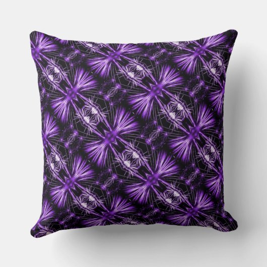 紫の抽象芸術ひげストライプひげ型枕 クッション (裏面)