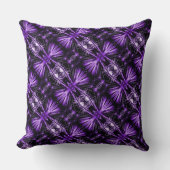 紫の抽象芸術ひげストライプひげ型枕 クッション (正面)