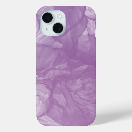 紫の抽象芸術インクフロー – 柔らかさと謎 Case-Mate iPhoneケース (裏面)