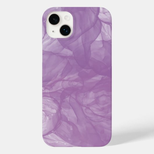 紫の抽象芸術インクフロー – 柔らかさと謎 Case-Mate iPhoneケース (裏面)