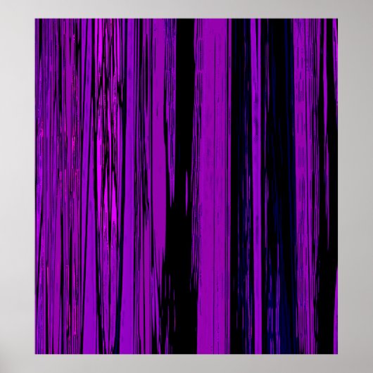 紫の抽象芸術ストライプ606 ポスター (正面)