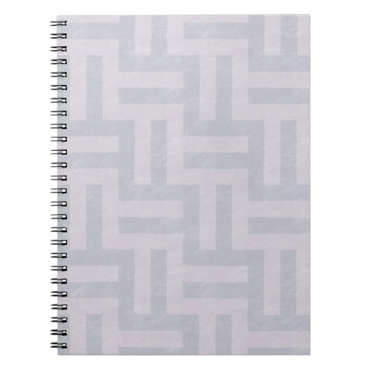 紫の抽象芸術ストライプ ノートブック (正面)