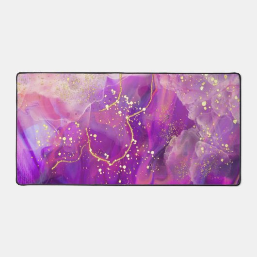 紫の抽象芸術デスクマット デスクマット (正面)