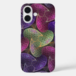 紫の抽象芸術パターン無限ウィッシュ iPhone 16ケース