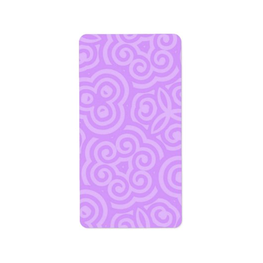 紫の抽象芸術パターン ラベル (正面)