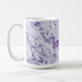 紫の抽象芸術ファンタジー コーヒーマグカップ (左)