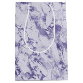 紫の抽象芸術ファンタジー ミディアムペーパーバッグ (正面)