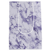 紫の抽象芸術ファンタジー ミディアムペーパーバッグ (裏面)