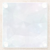 紫の抽象芸術フラクタルデザインとライト ガラスコースター (裏面)