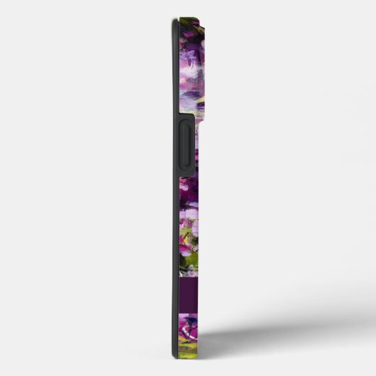 紫の抽象芸術フローラ(名前はiPhoneケース) Case-Mate iPhoneケース (裏面 / 右)