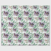 紫の抽象芸術凍っていロータスウォーター色 ラッピングペーパー (フラット)