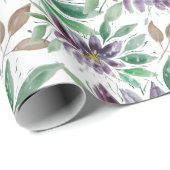 紫の抽象芸術凍っていロータスウォーター色 ラッピングペーパー (ロールコーナー)