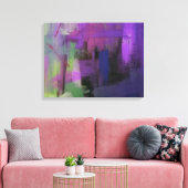 紫の抽象芸術引き伸ばしキャンバス印刷 キャンバスプリント (インサイチュ (リビング))