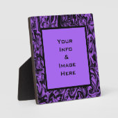 紫の抽象芸術旋回フレーム フォトプラーク (正面)