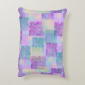 紫の抽象芸術正方形アクセント枕 アクセントクッション (裏面(縦))
