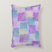 紫の抽象芸術正方形アクセント枕 アクセントクッション (正面(垂直))